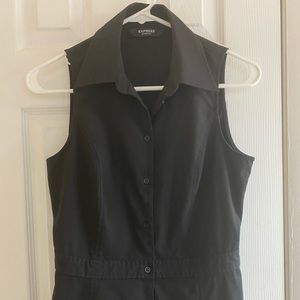 Express stretch sleeveless shirt black size 5/6,